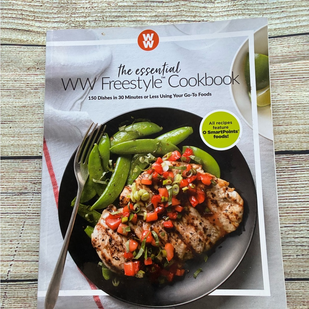 Weight Watchers Cookbook with Green and Red Accents